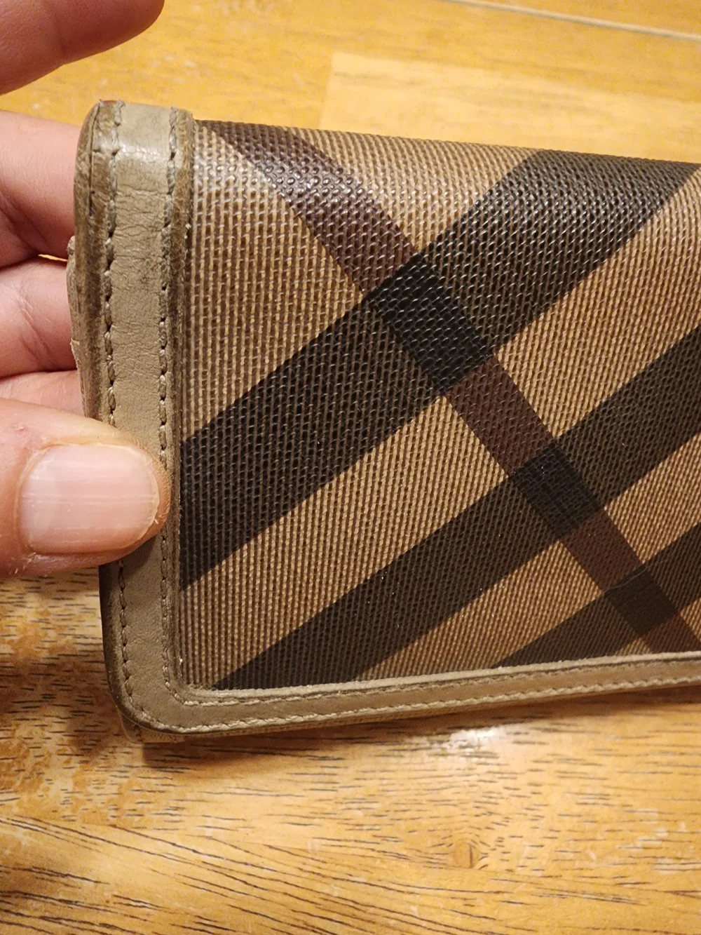 Burberry Smoked Check Continental Wallet